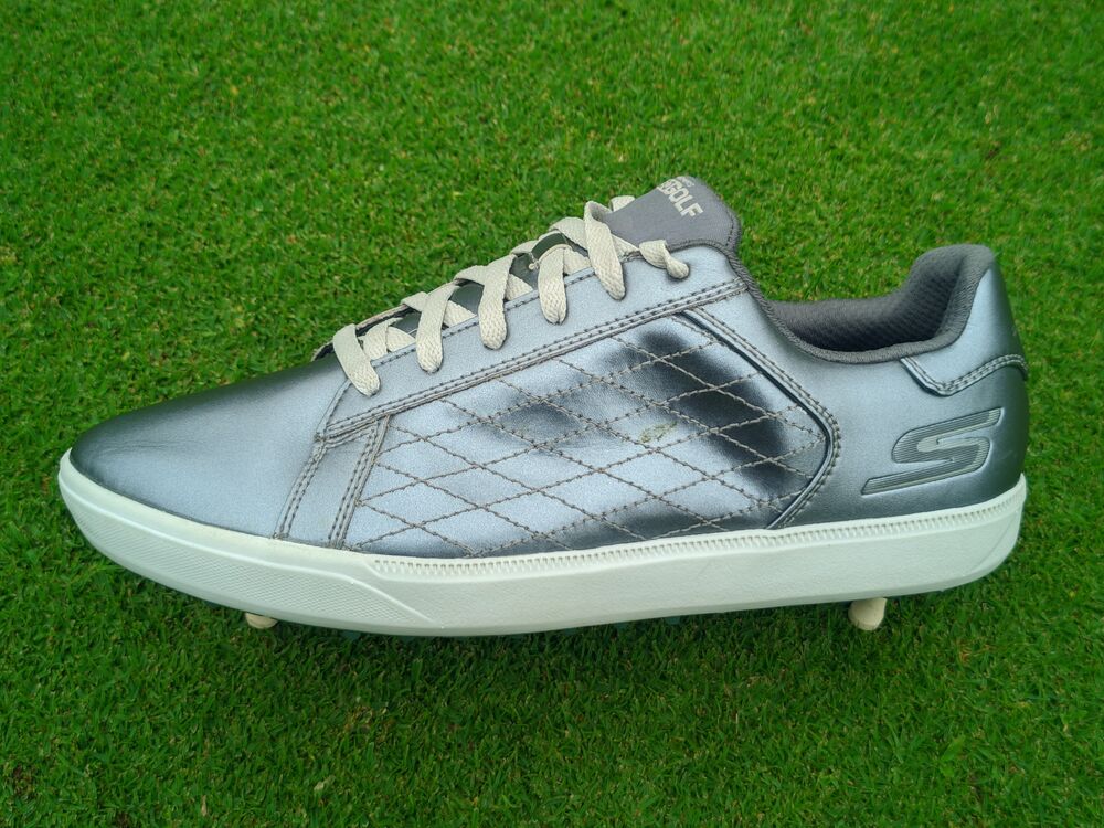 Zapatos de golf Skechers Go-Golf para mujer Drive Shine plateados Talla 10