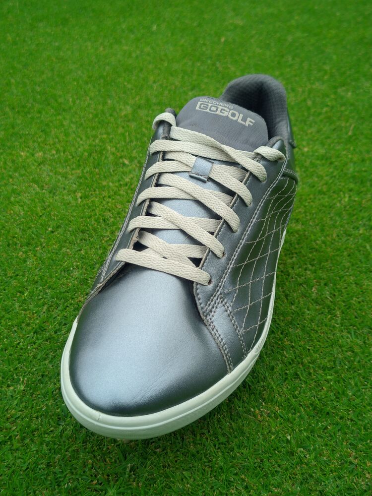 Zapatos de golf Skechers Go-Golf para mujer Drive Shine plateados Talla 10
