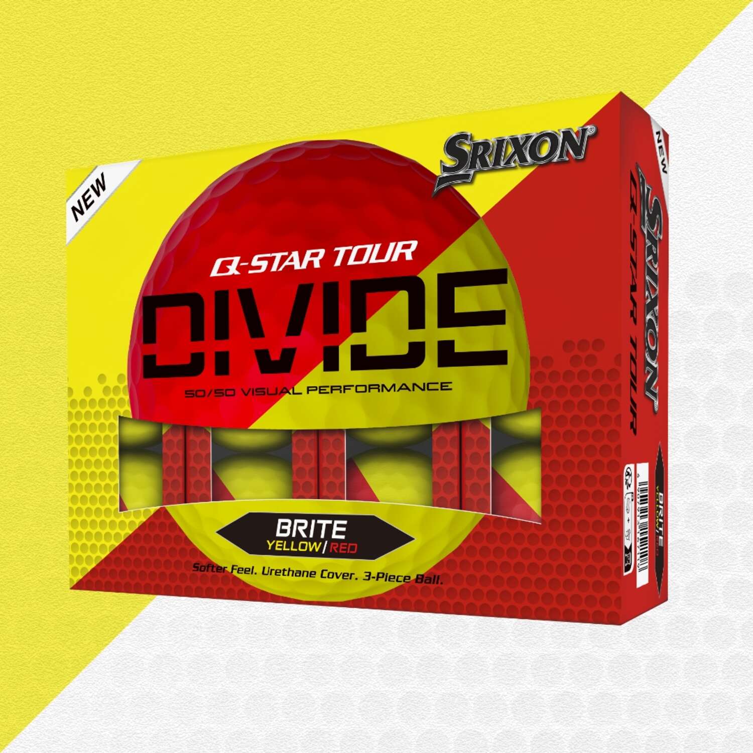 Srixon Q-STAR TOUR DIVIDE Golf Balls Yellow Red